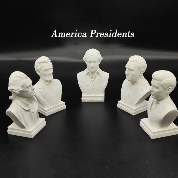 Washington, Jefferson, Lincoln, Roosevelt, Kennedy, President imitation plaster ornaments statue plastic model decorations - Image 2