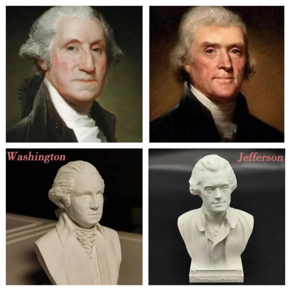 Washington, Jefferson, Lincoln, Roosevelt, Kennedy, President imitation plaster ornaments statue plastic model decorations - Image 5