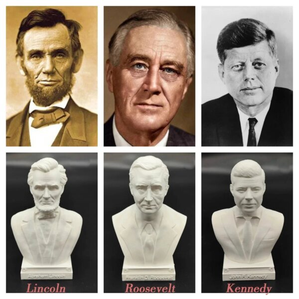 Washington, Jefferson, Lincoln, Roosevelt, Kennedy, President imitation plaster ornaments statue plastic model decorations - Image 4