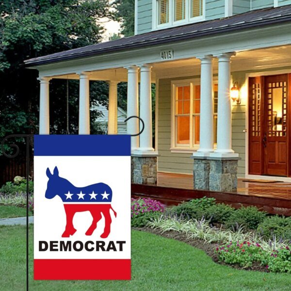 Democrat Party Garden Flag 12x18 inch Double Sided Garden Flags Democrat Donkey Garden Flags with Vivid Color for Home Yard Fest - Image 5