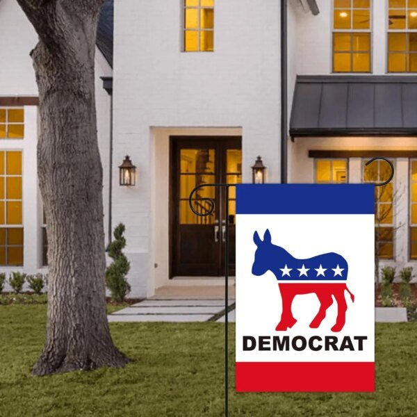 Democrat Party Garden Flag 12x18 inch Double Sided Garden Flags Democrat Donkey Garden Flags with Vivid Color for Home Yard Fest - Image 6