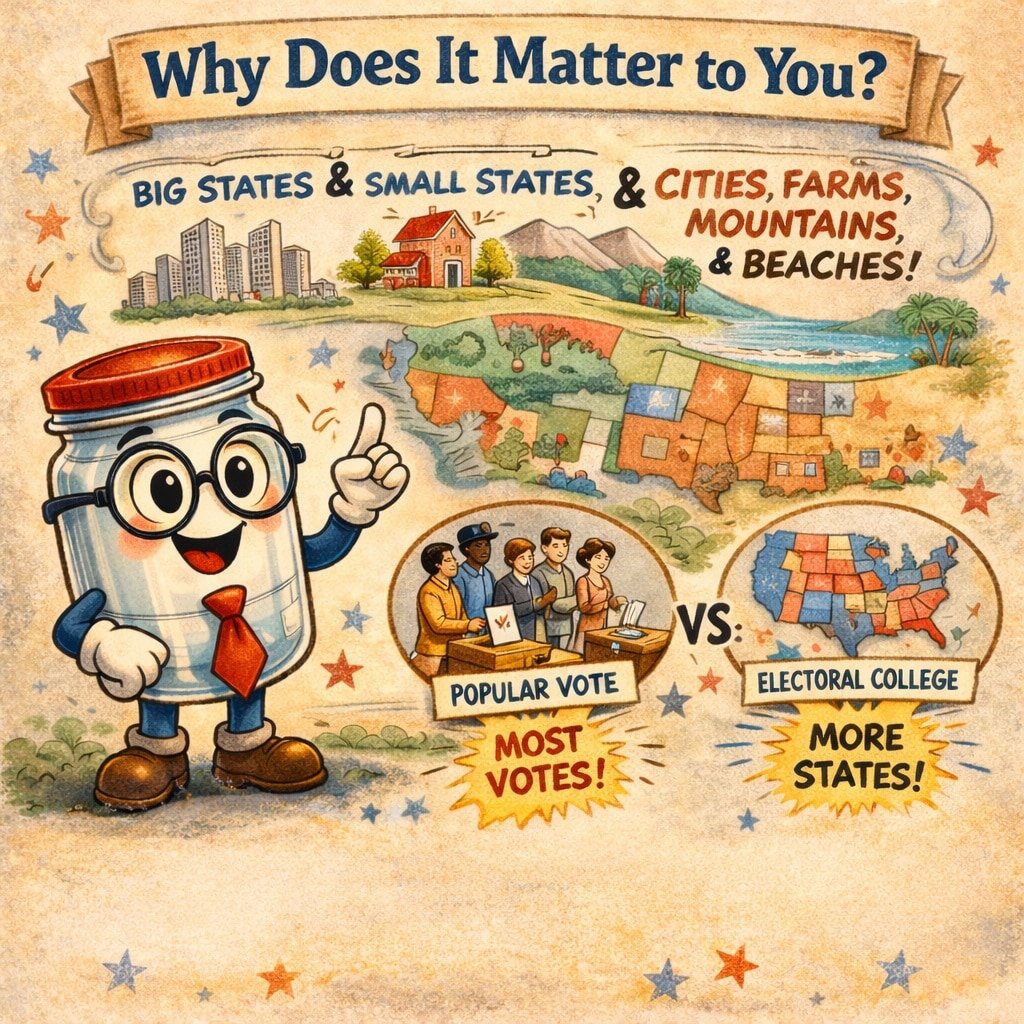 PJ talks about how big and small states get a say in the electoral college