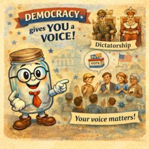 Democracy is not like a dictatorshiip. Your voice matters!