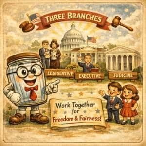 The three branches of government are like best friends.